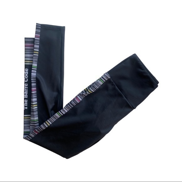 Pure Barre x Goldsheep “The Barre Code” Black Stretch Leggings - Picture 1 of 6